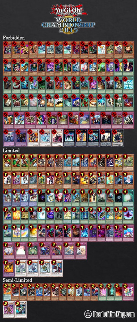 Yu-Gi-Oh! World Championship 2015 Forbidden and Limited List | Road of ...