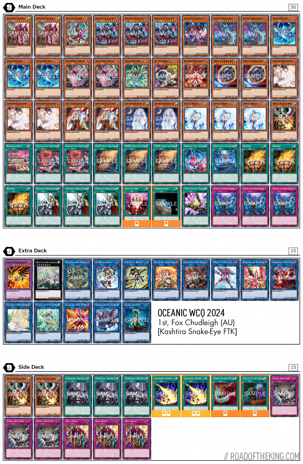 YuGiOh! Oceanic WCQ 2024 Road of the King